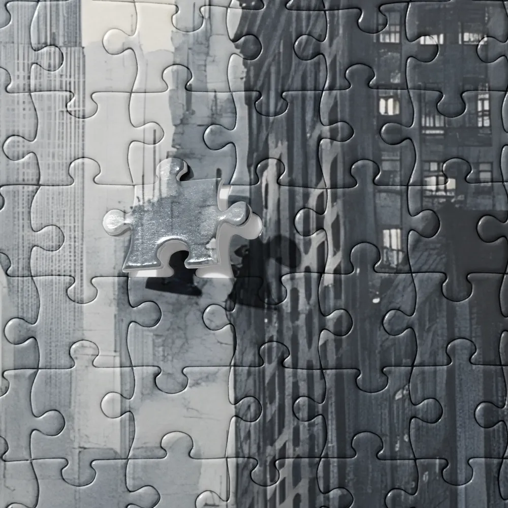 City Whispers: A Monochrome Reflection | Jigsaw Puzzle | 252 pieces