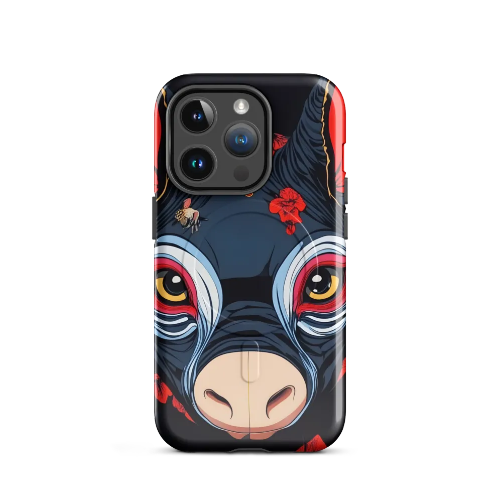 Mystical Bull with Floral Motifs