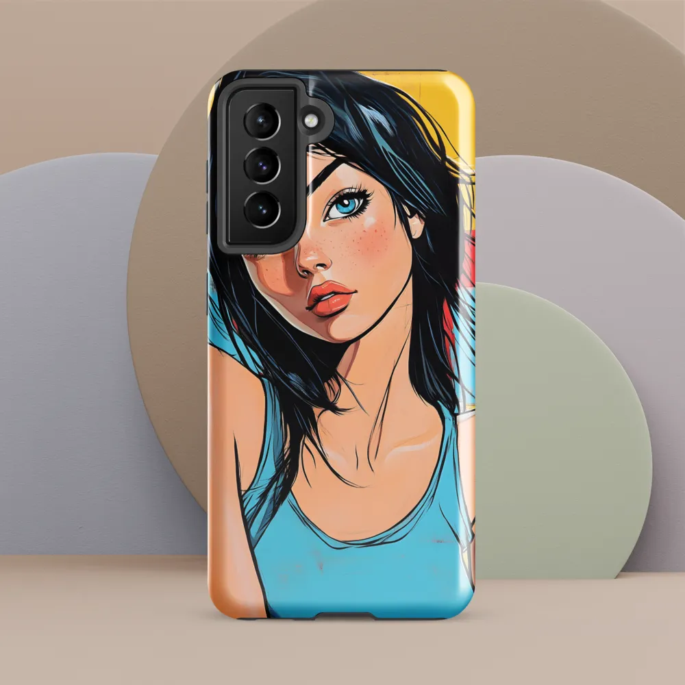 Vibrant Portrait of Modern Youth | Phone Case |  S21 FE | Tough Case | Glossy