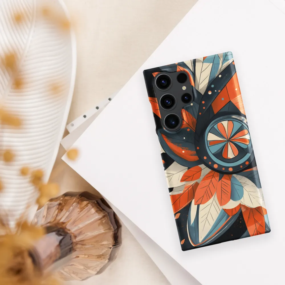 Floral Symphony in Orange and Teal