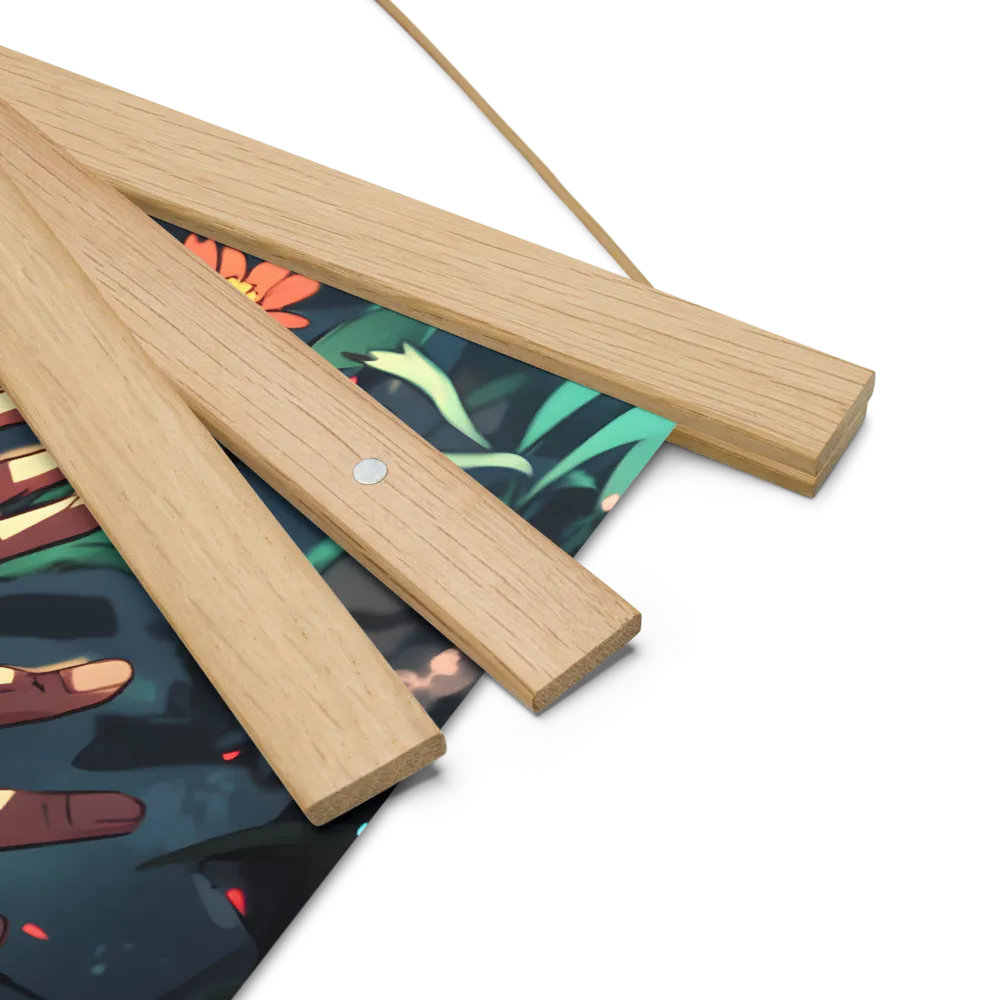 Whispers of Nature | Poster With Oak Wood Hanger | 10″×10″