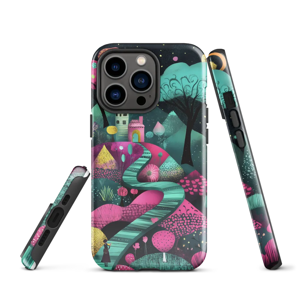 Whimsical Journey through Colorful Lands | Phone Case |  13 Pro | Tough Case | Glossy
