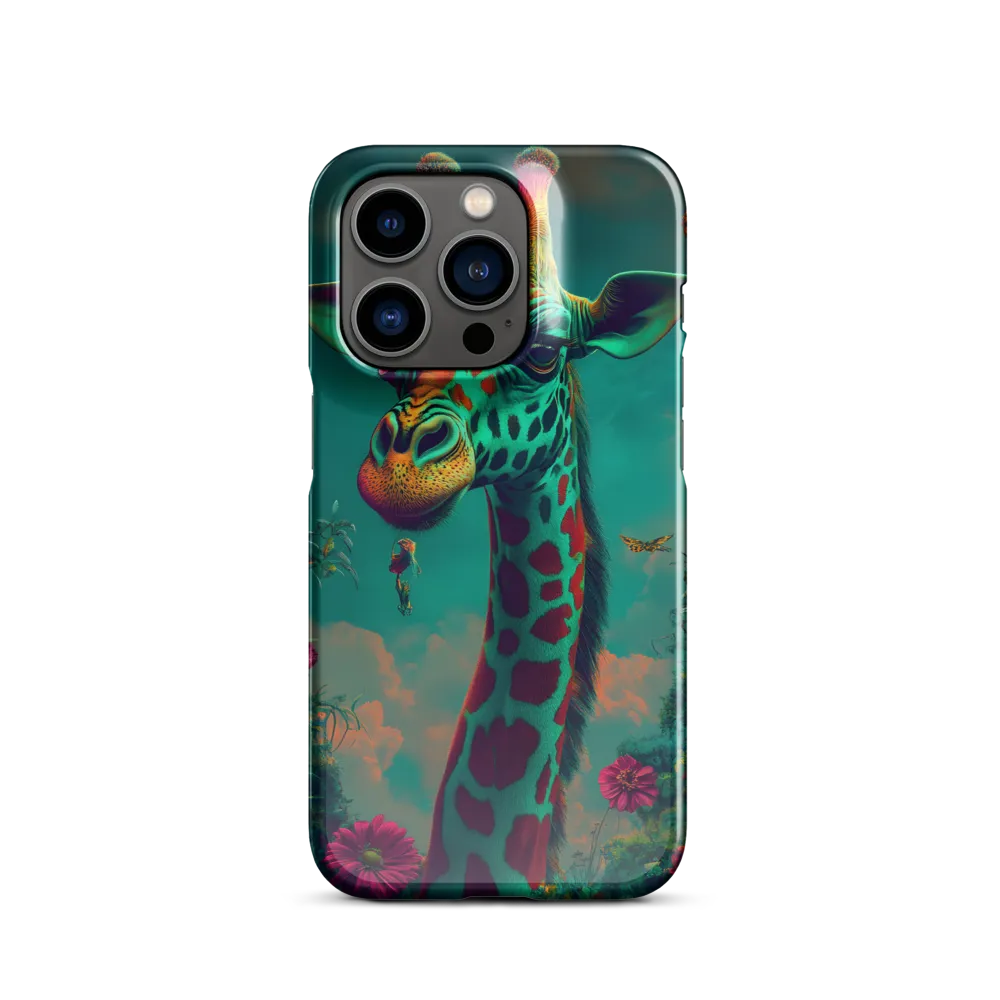 Whimsical Giraffe Among Blossoms