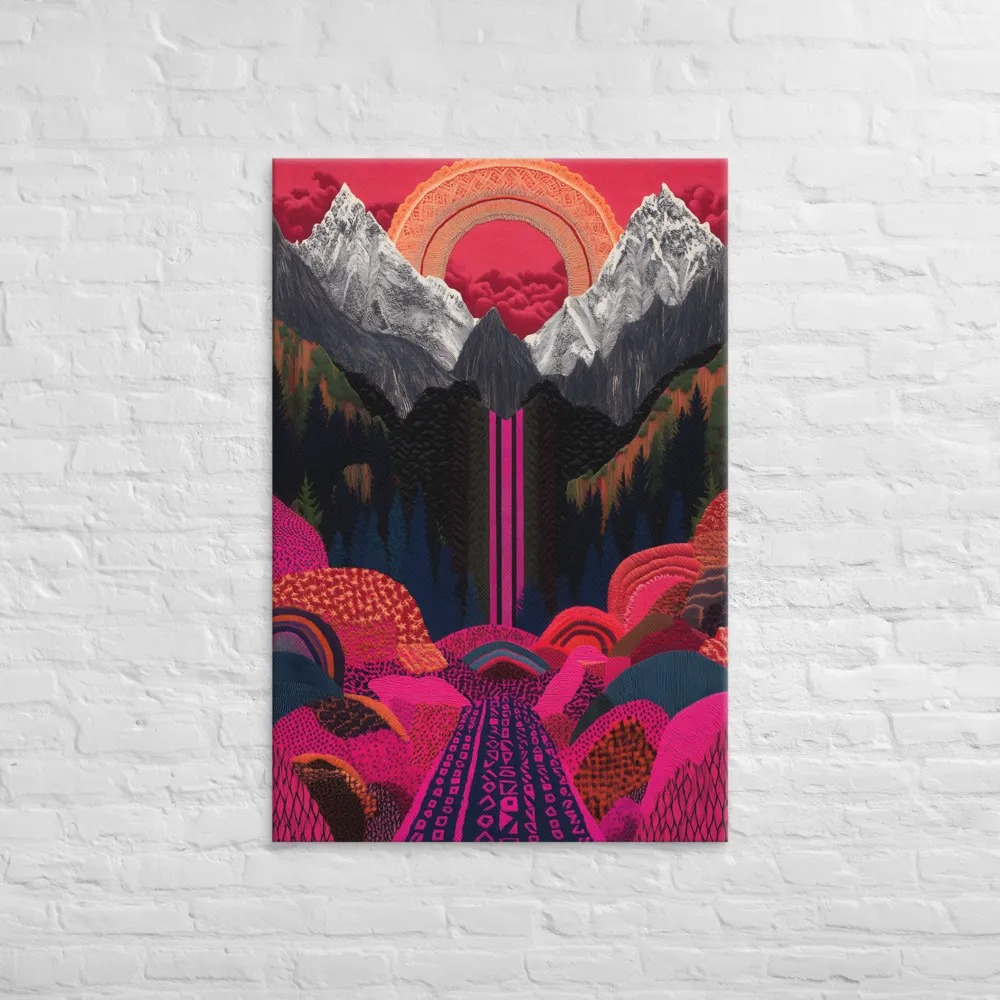Ethereal Cascade: A Surreal Landscape | Canvas | 32″×48″