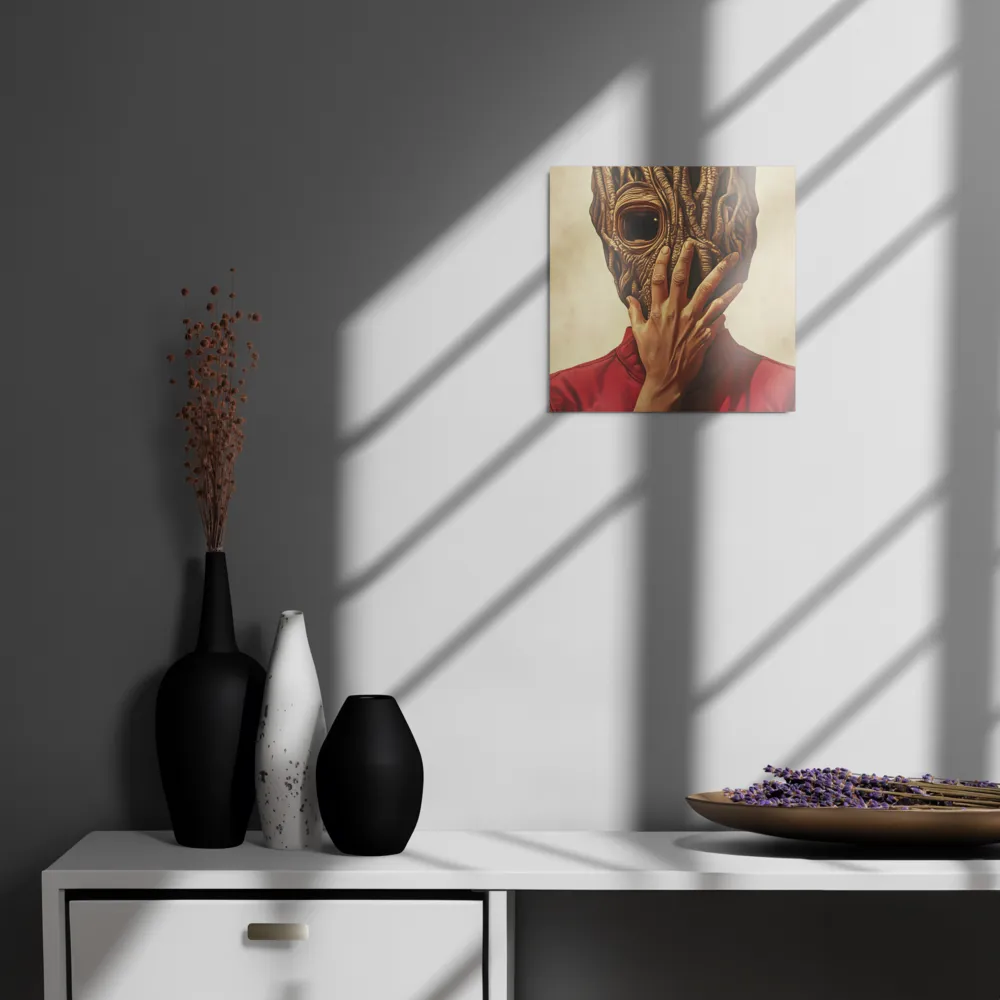 The Mask of Roots | Metal Print | 12″×12″