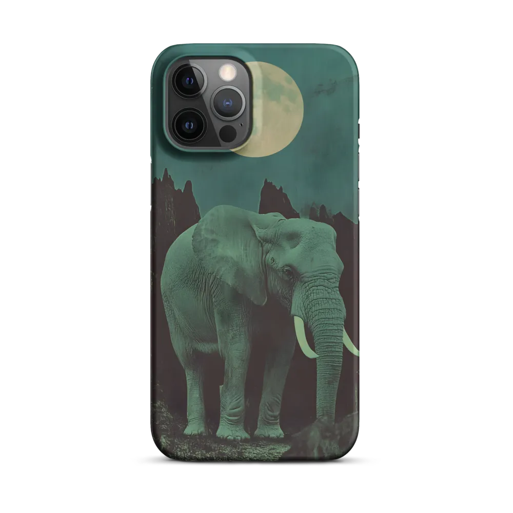 Ethereal Presence: Elephant Under a Full Moon