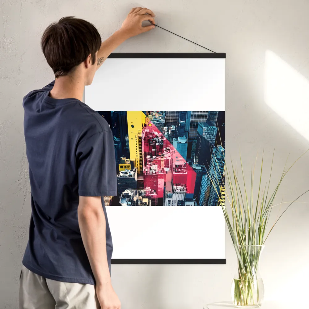 Dynamic Urban Symphony | Poster With Black Wood Hanger | 24″×36″