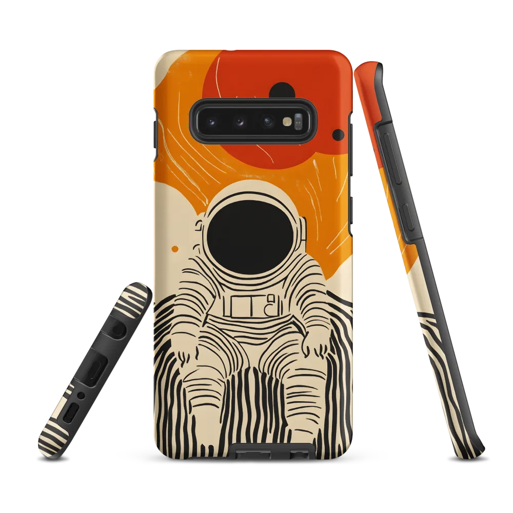 Astronaut in Cosmic Thoughts | Phone Case |  S10 Plus | Tough Case | Matte