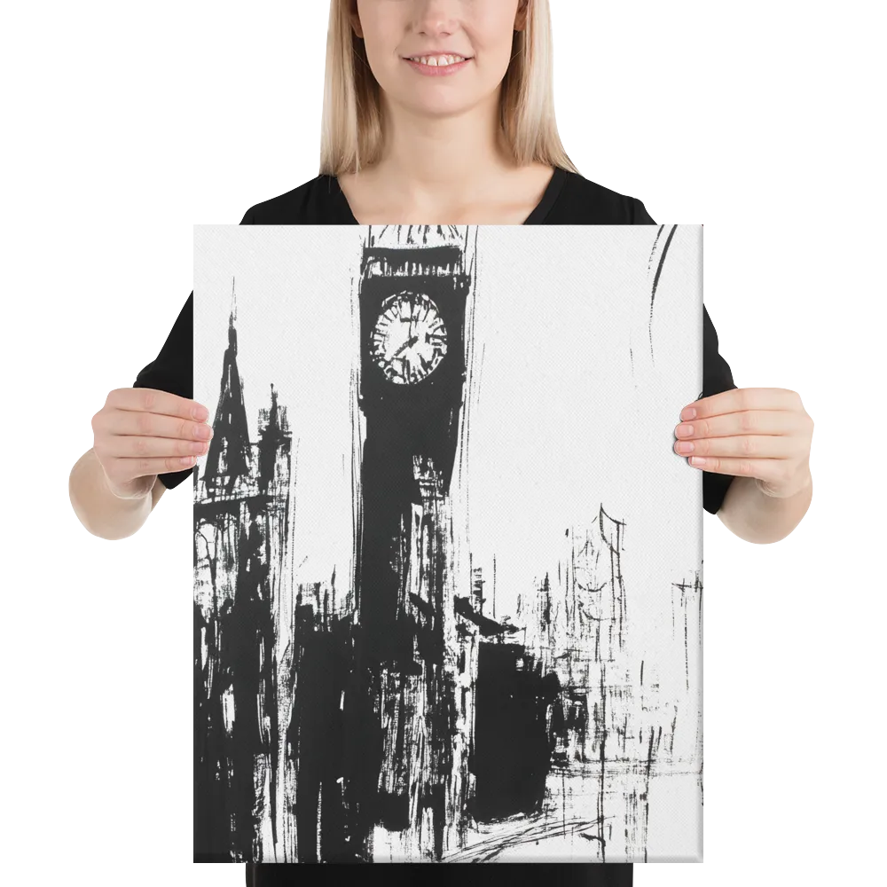 Clock Tower in Motion | Canvas | 16″×20″
