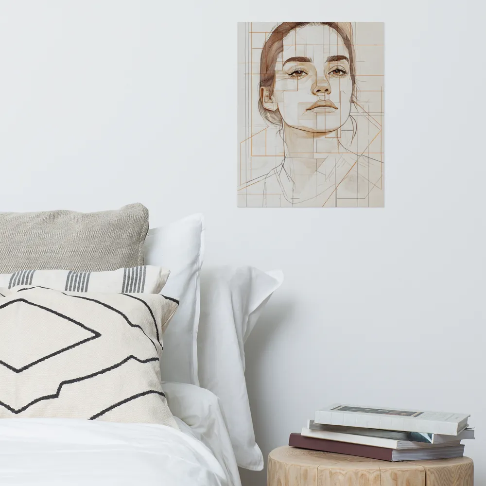 Geometric Serenity: A Minimalist Portrait | Poster | 16″×20″