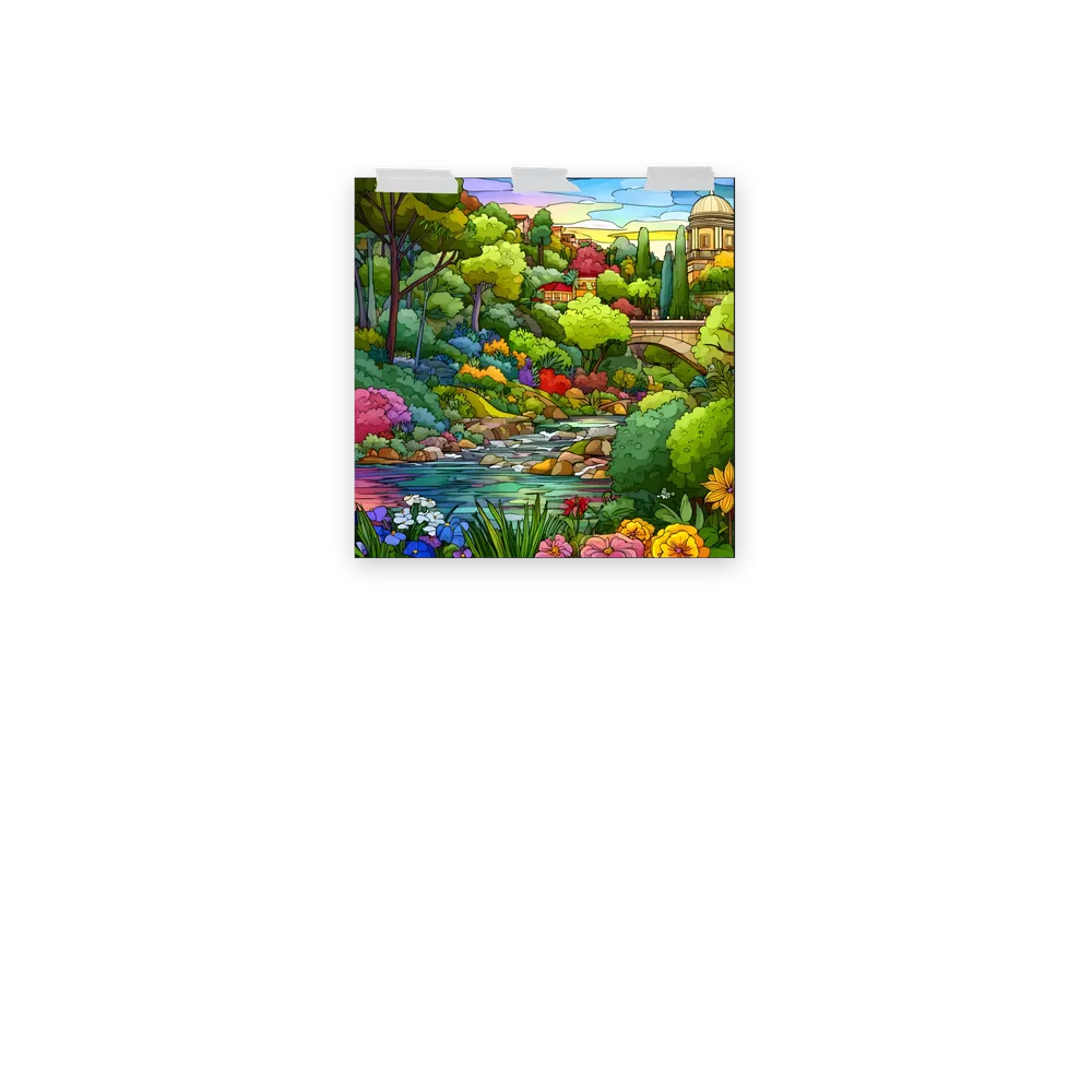 Riverside Garden 
 Poster | 18″x 18″
