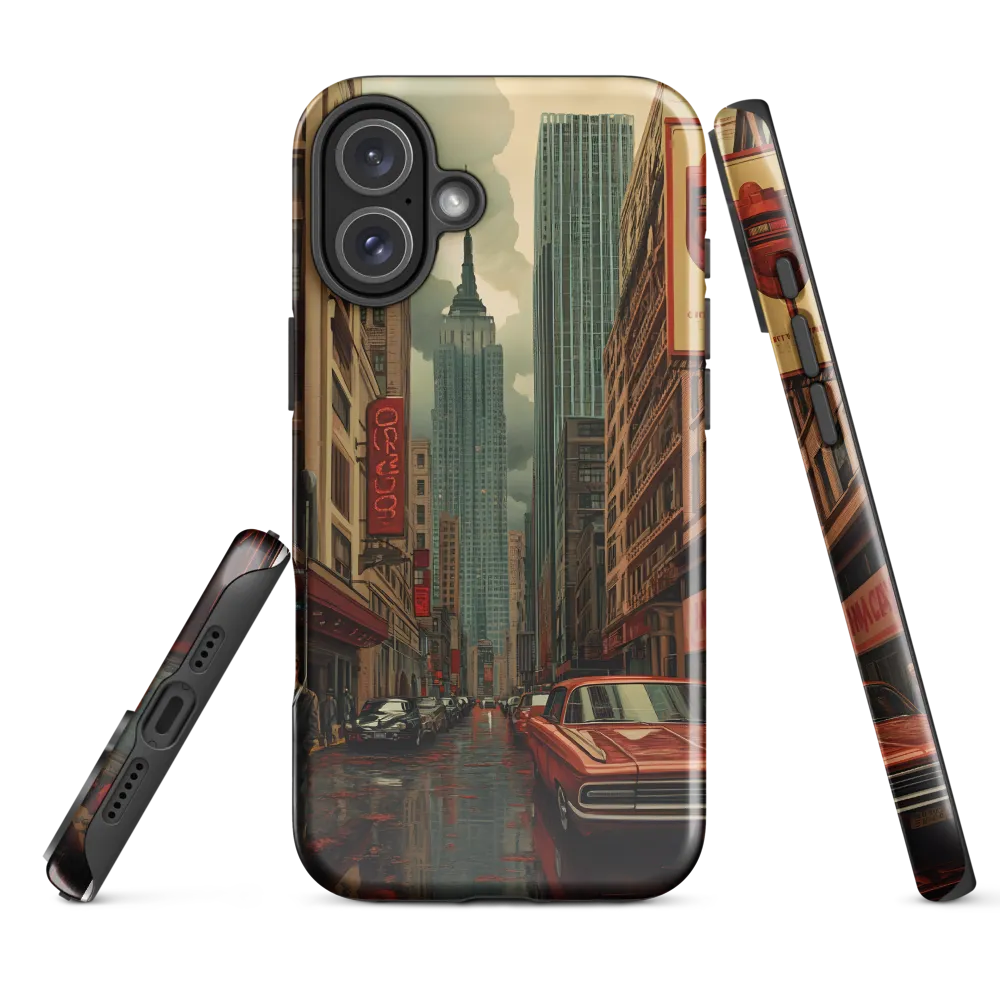 Nostalgic Cityscape: Reflections of a Forgotten Era | Phone Case |  16 Plus | Tough Case | Glossy