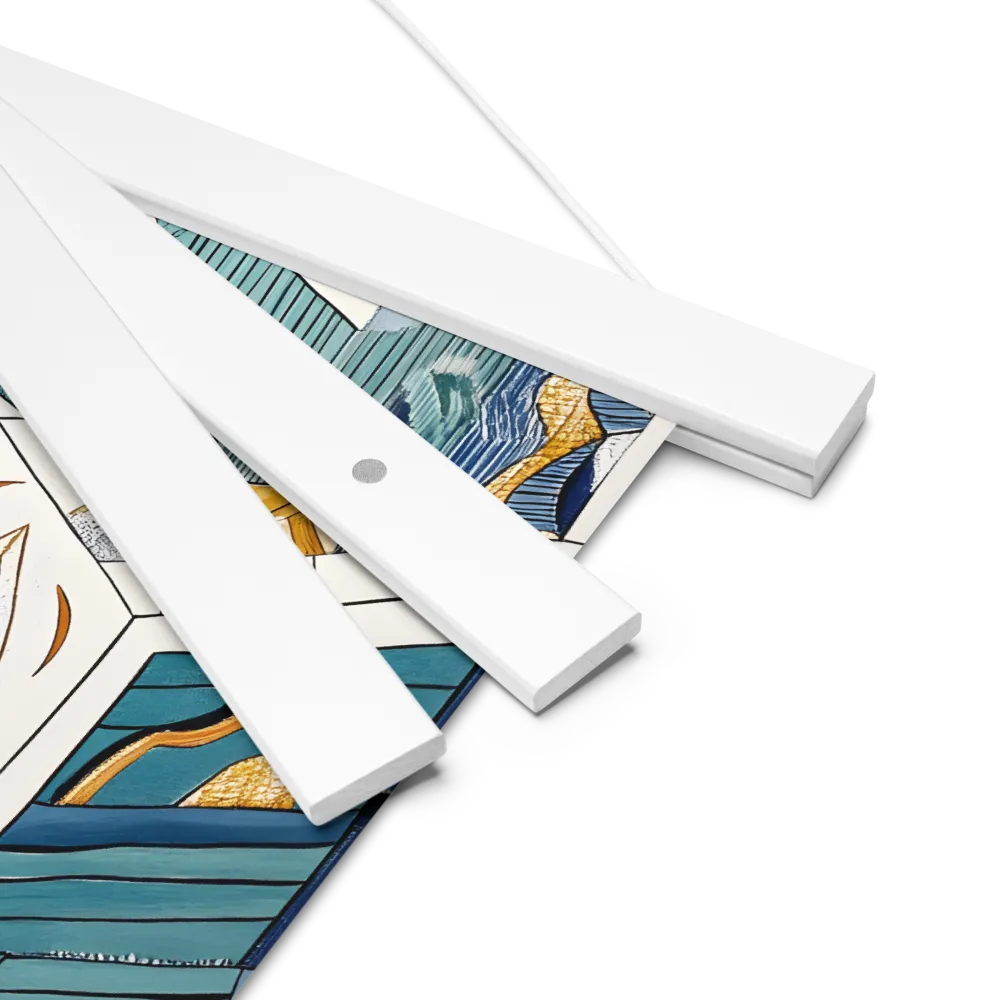 Symphony of Geometric Harmony | Poster With White Wood Hanger | 10″×10″