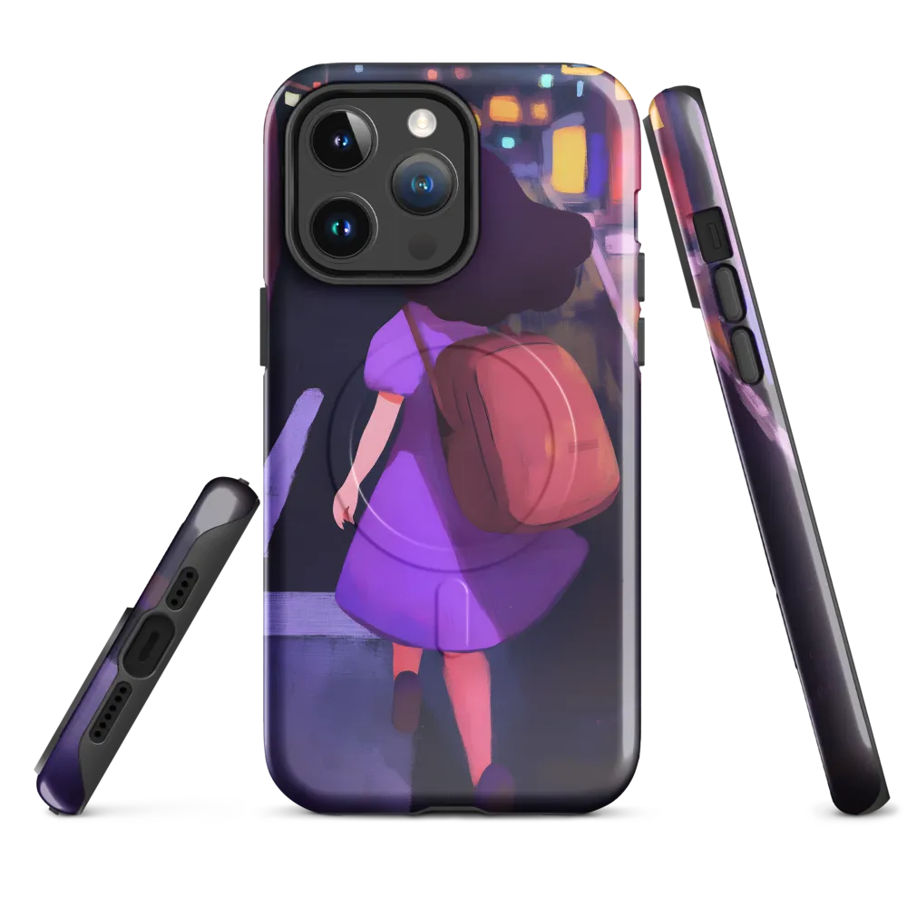 Wandering Through Neon Dreams | Phone Case |  14 Pro Max | MagSafe® Tough Case | Glossy