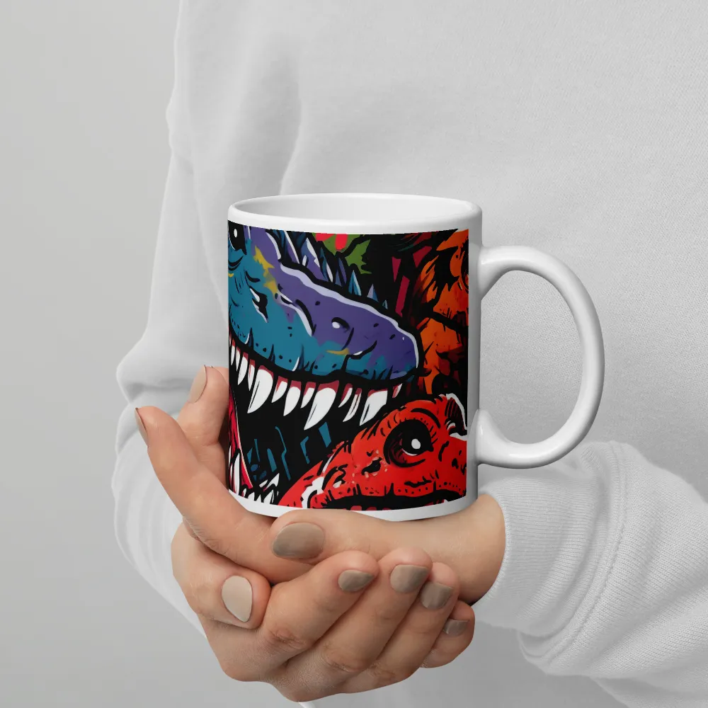 Dino Mania: A Colorful Frenzy | Mugs | Multiple Sizes & Colors