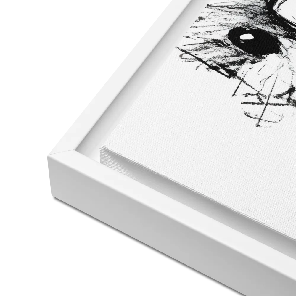 Whimsical Koala in Ink | Canvas with White Frame | 18″×24″