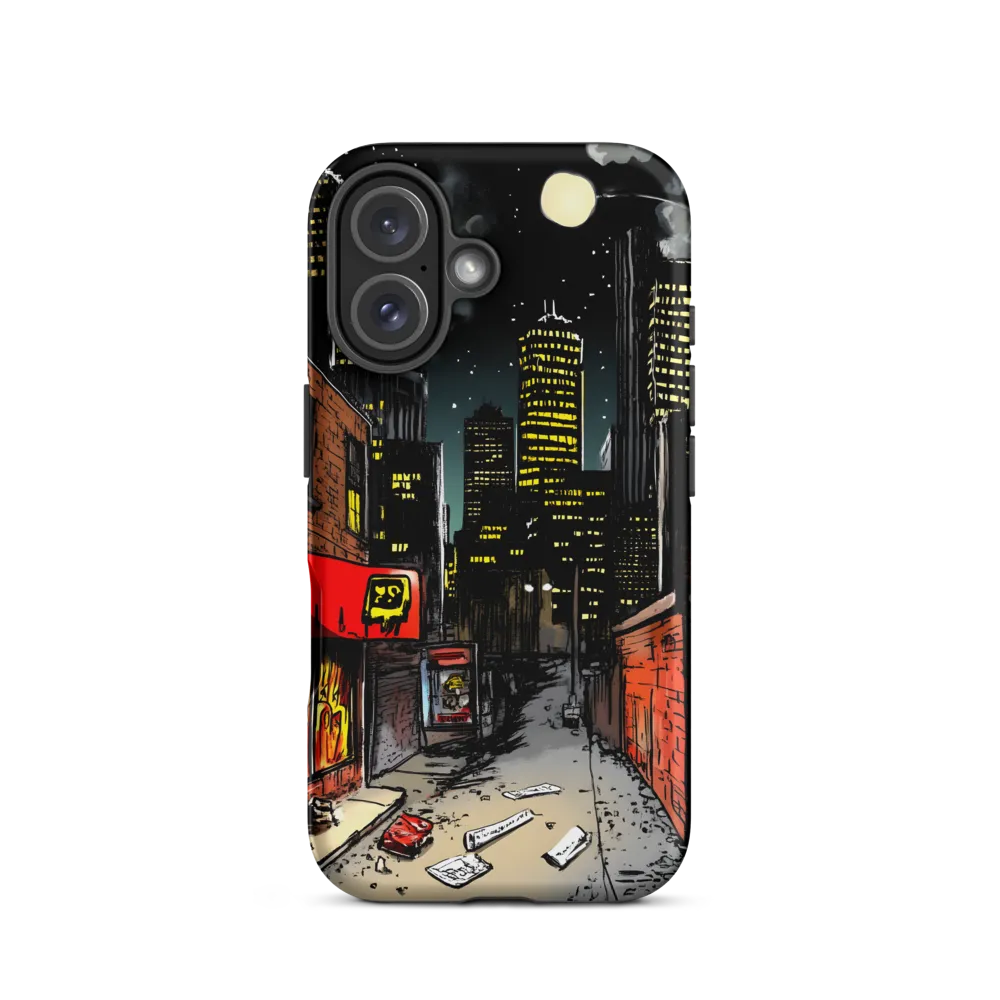 Nocturnal Cityscape: The Hidden Alley | Phone Case |  16 | Tough Case | Matte