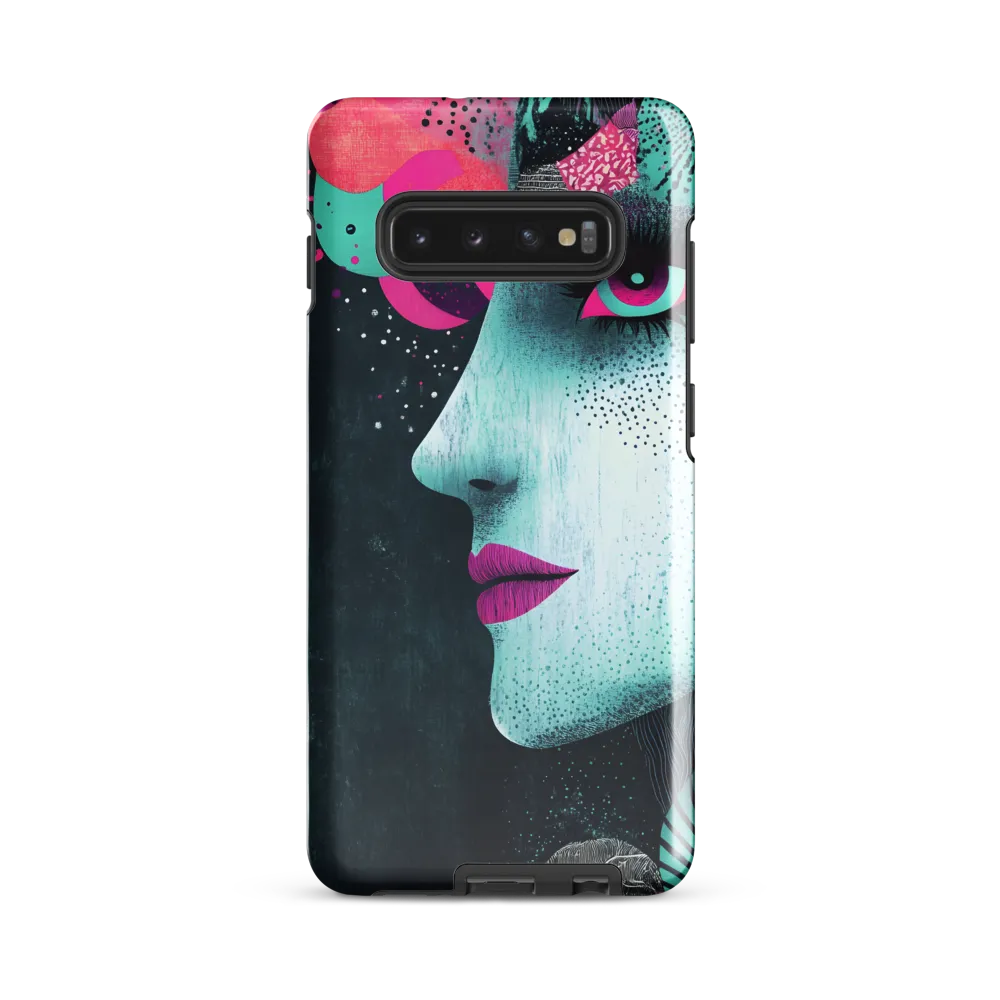 Mystical Beauty in Blue and Pink | Phone Case |  S10 Plus | Tough Case | Glossy