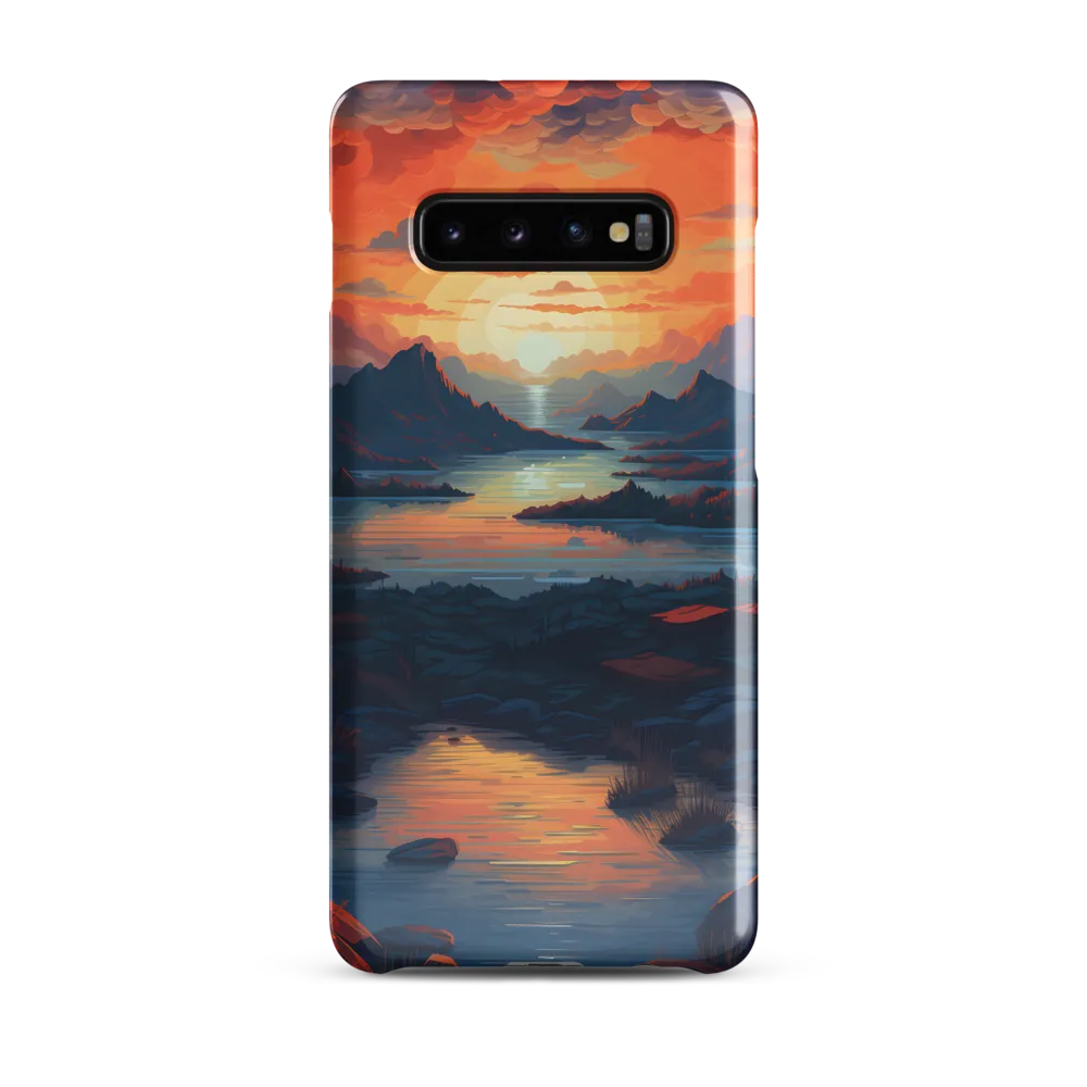 Ethereal Evening: A Digital Dusk | Phone Case |  S10 Plus | Snap Case | Glossy