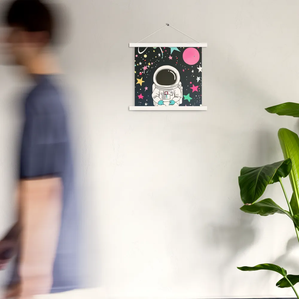 Cosmic Dreamer | Poster With White Wood Hanger | 14″×14″