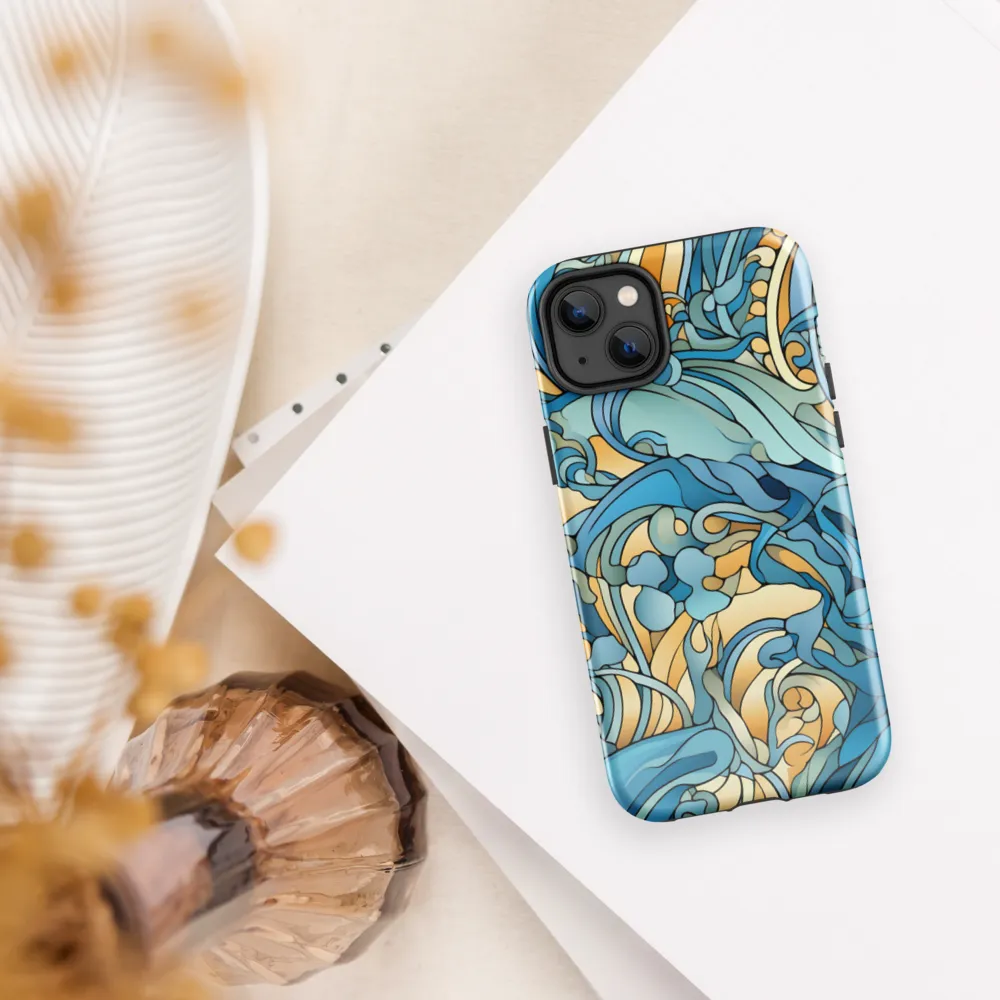 Dancing Waves of the Ocean | Phone Case |  14 Plus | Tough Case | Glossy