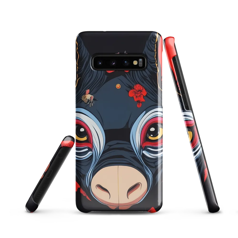 Mystical Bull with Floral Motifs