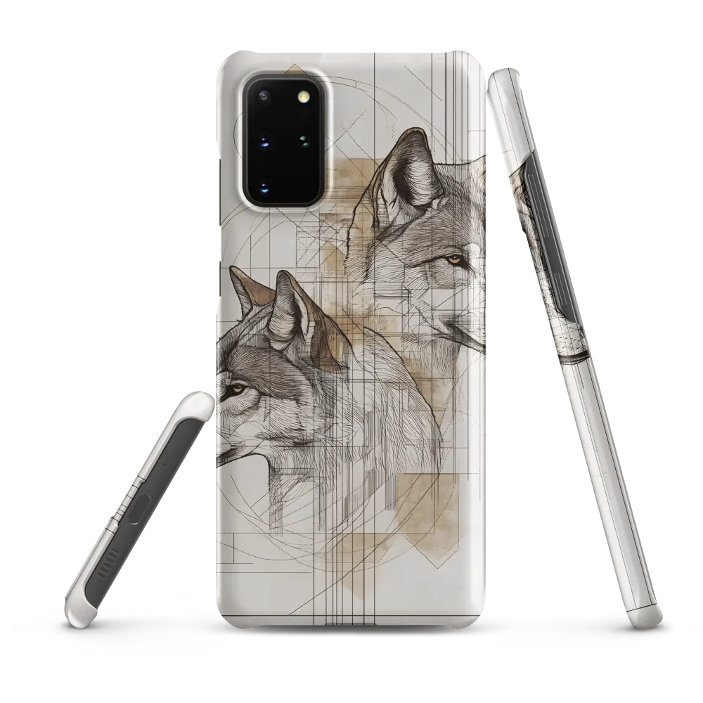 Geometric Harmony: The Essence of Wolves | Phone Case |  S20 Plus | Snap Case | Matte