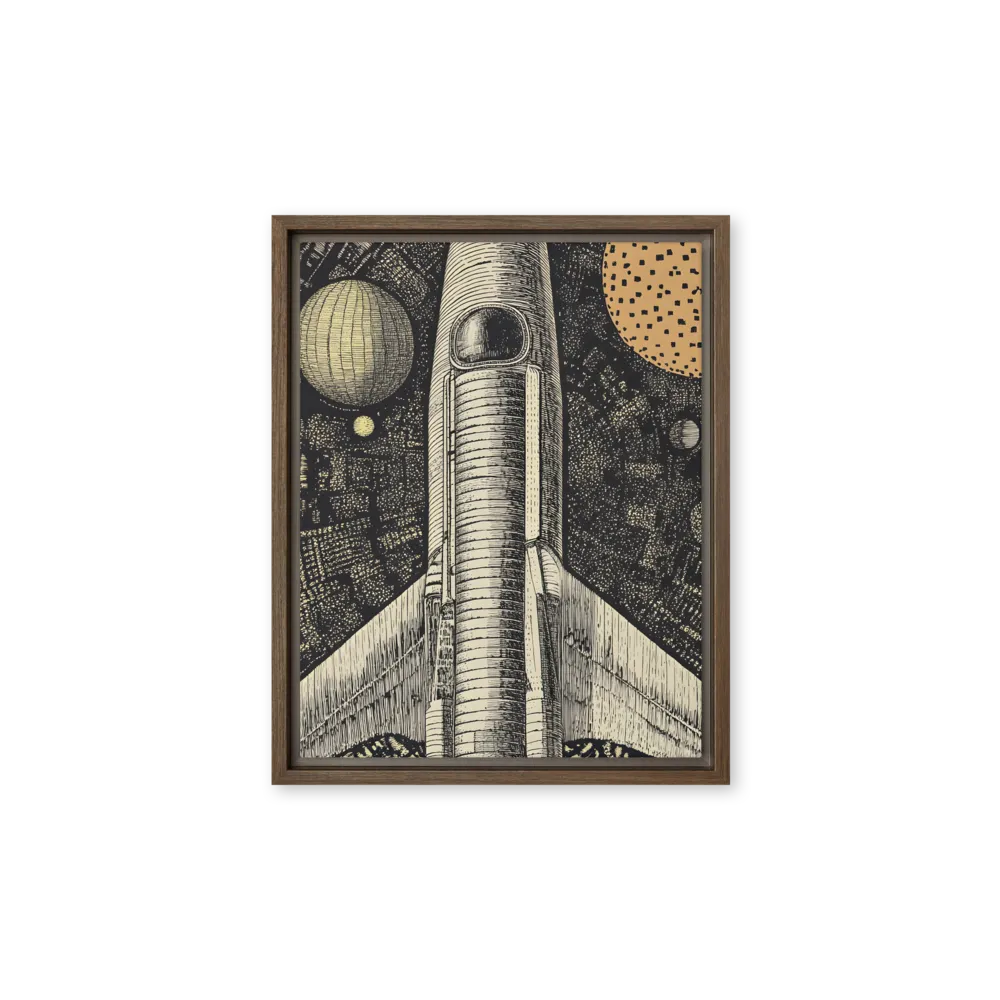 Voyage to the Unknown | Canvas with Brown Frame | 11″×14″