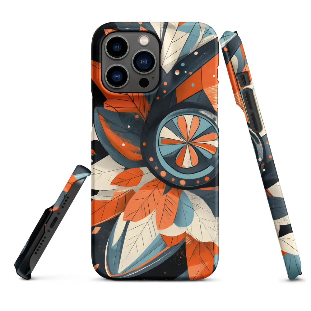 Floral Symphony in Orange and Teal