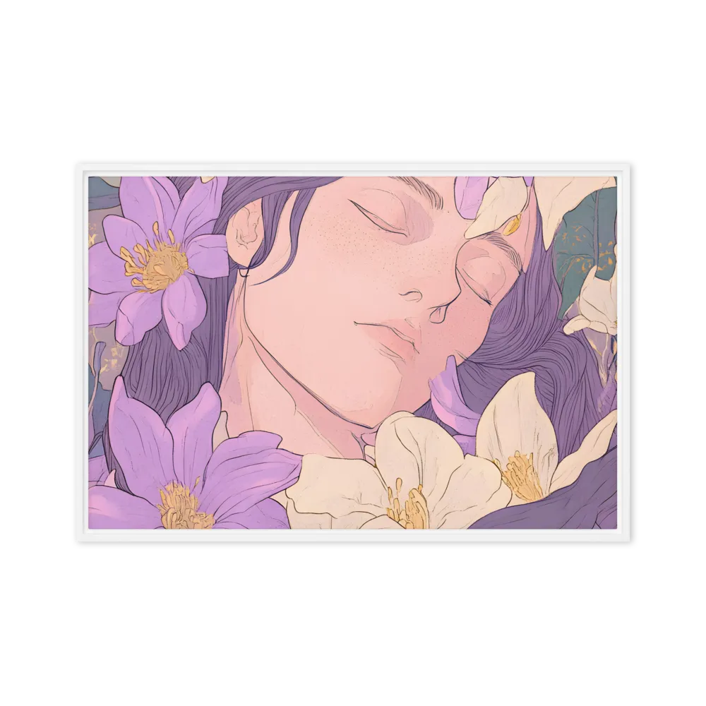 Harmony in Bloom | Canvas with White Frame | 20″×30″