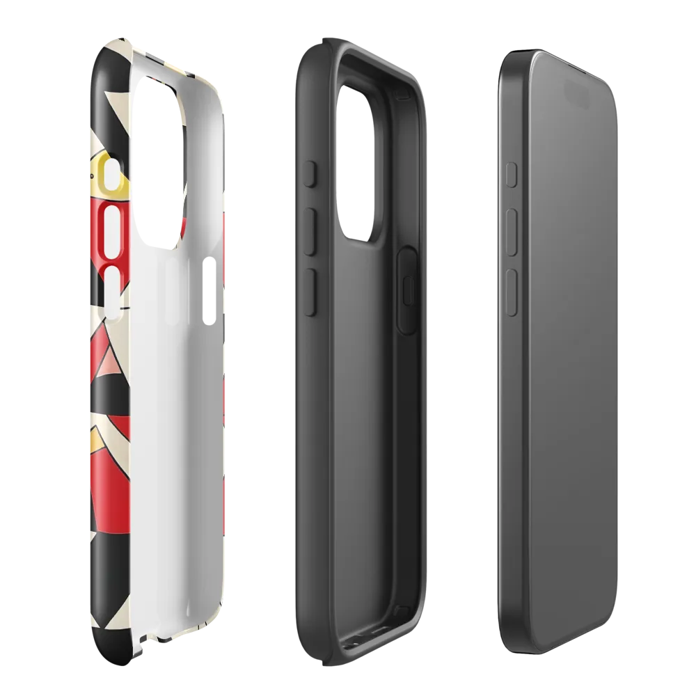 Dynamic Geometric Harmony | Phone Case |  15 Pro | Tough Case | Glossy