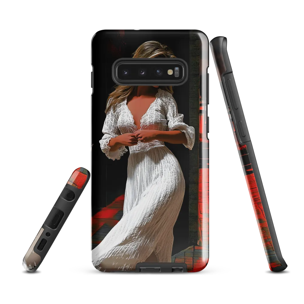 Elegance in White | Phone Case |  S10 Plus | Tough Case | Glossy