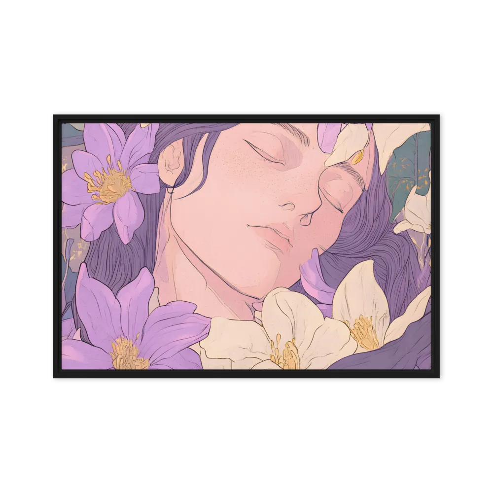 Harmony in Bloom | Canvas with Black Frame | 20″×30″