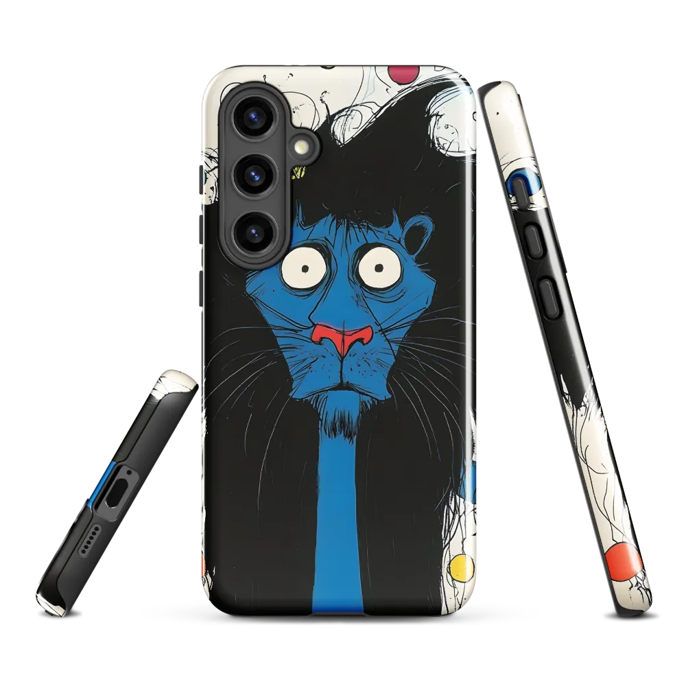 Whimsical Blue Lion