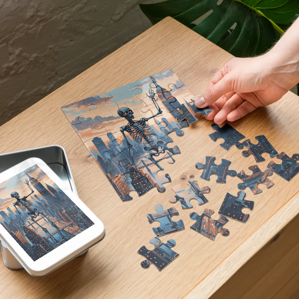 Skyline Sentinel 
 Jigsaw Puzzle in Tin Box