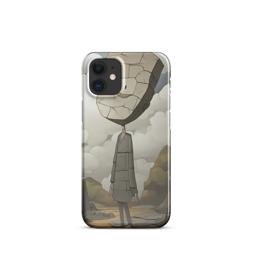 Whimsical Stone Figure in a Rocky Landscape | Phone Case |  12 Mini | Snap Case | Glossy