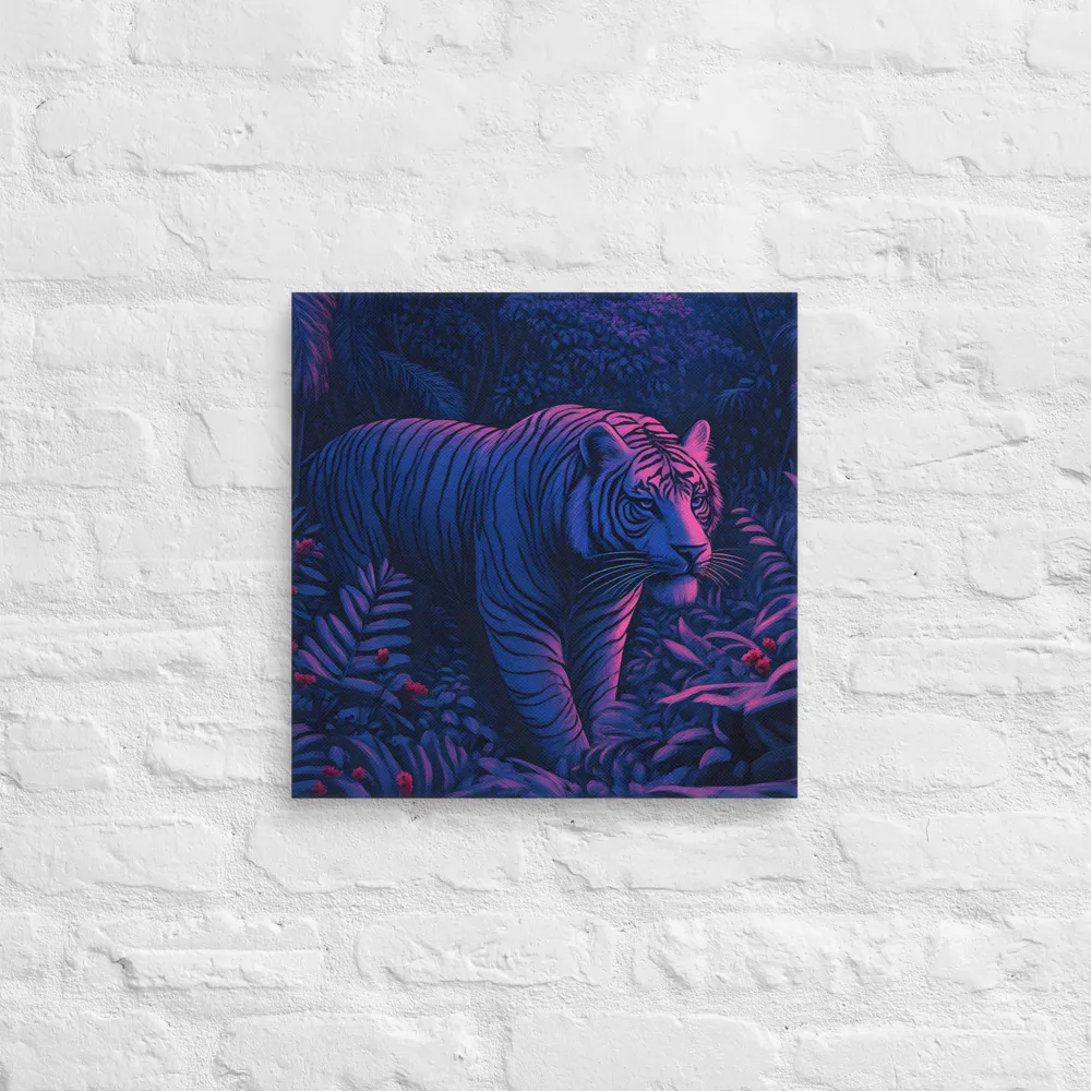 Mystic Prowler: The White Tiger in the Jungle | Canvas | 16″×16″