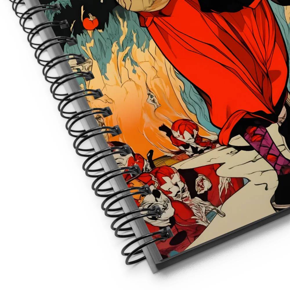 The Girl in Flames | Spiral Notebook