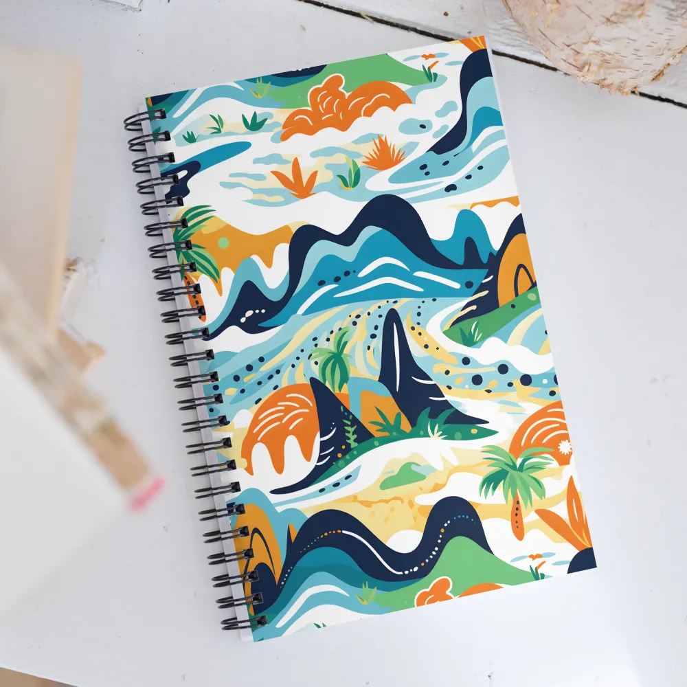 Abstract Tropical Landscape | Spiral Notebook