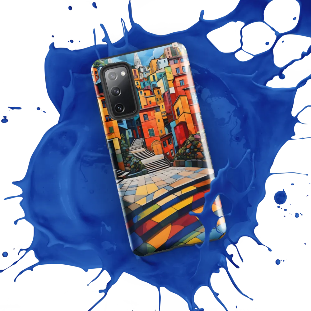 Vibrant Village: A Cubist Journey
