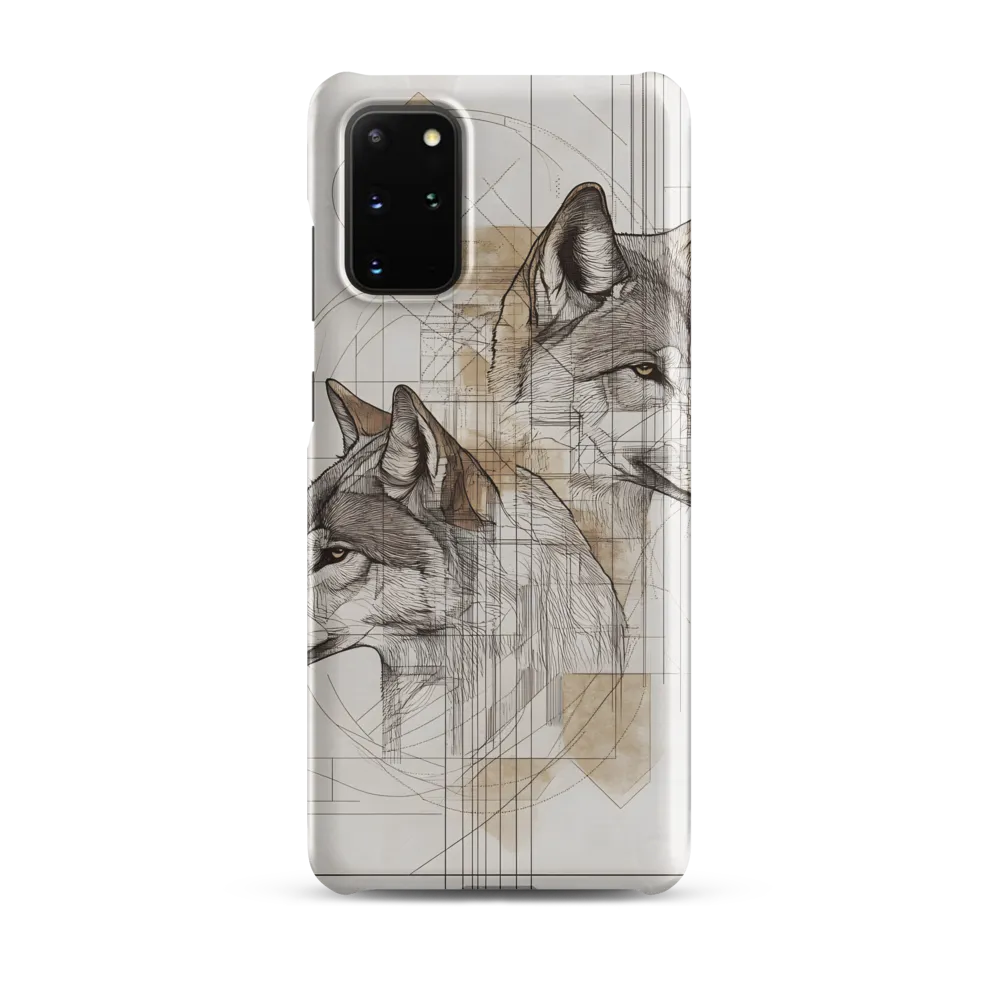 Geometric Harmony: The Essence of Wolves | Phone Case |  S20 Plus | Snap Case | Matte