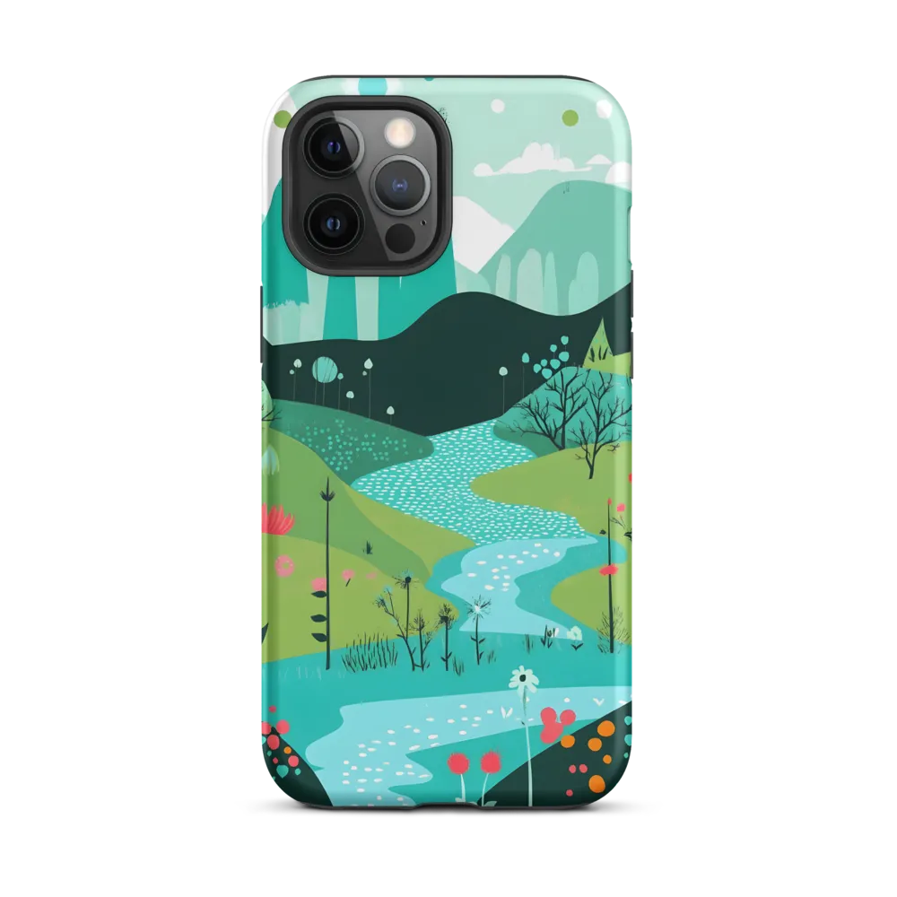 Whimsical River in a Lush Landscape