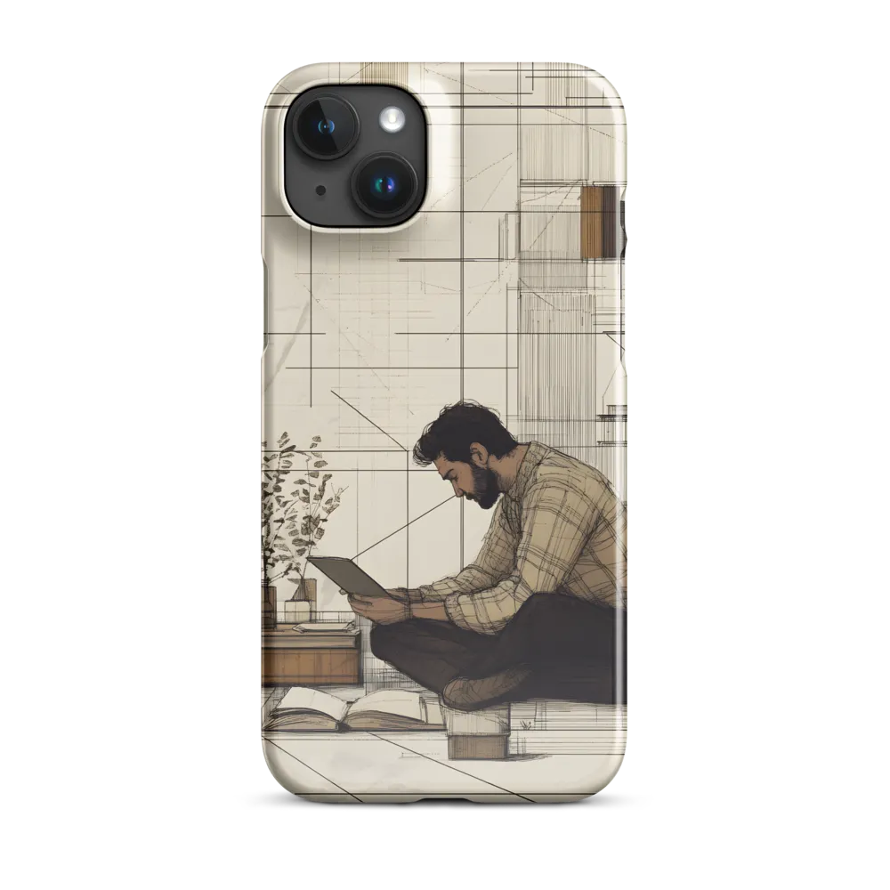 Quiet Reflections in Line | Phone Case |  15 Plus | Snap Case | Glossy