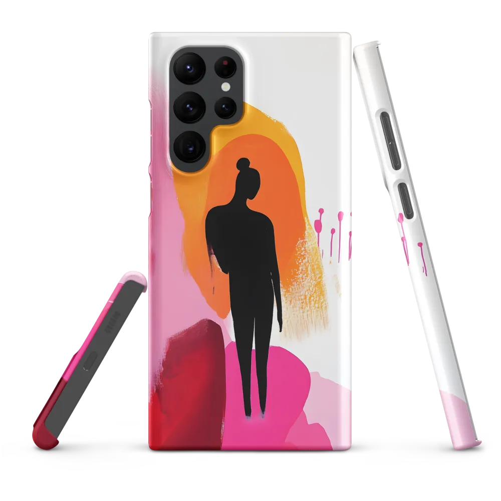 Silhouette in Colorful Abstraction