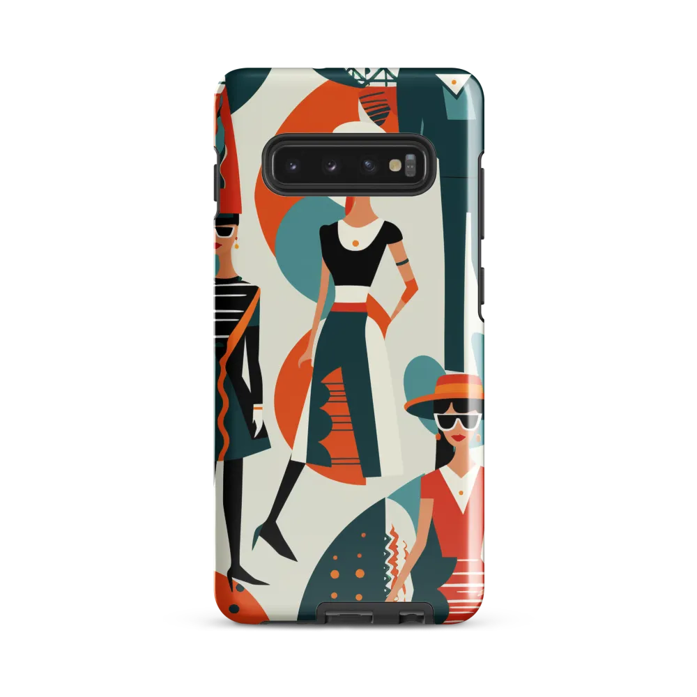 Chic Figures in Pop Art | Phone Case |  S10 Plus | Tough Case | Glossy