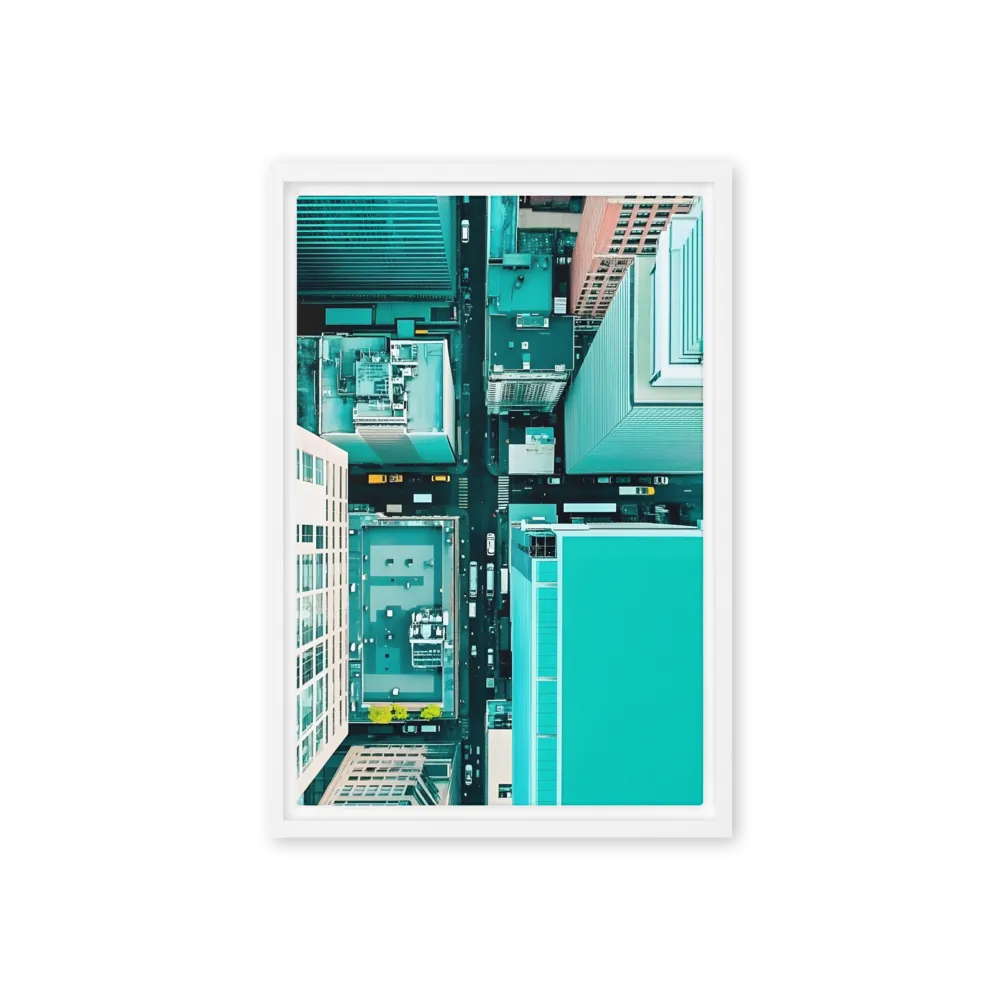 Urban Geometry: Aerial Perspective | Canvas with White Frame | 12″×18″