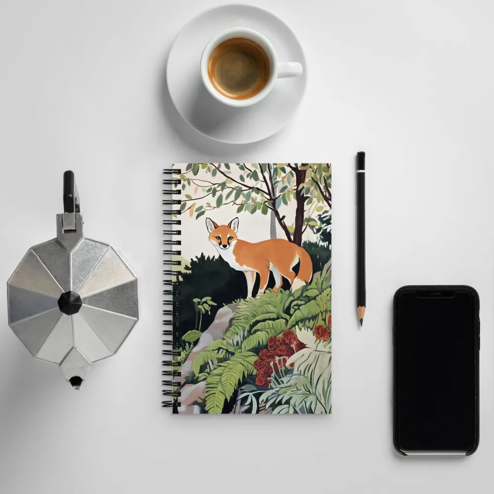 Whispers of the Forest: An Illustrated Fox | Spiral Notebook