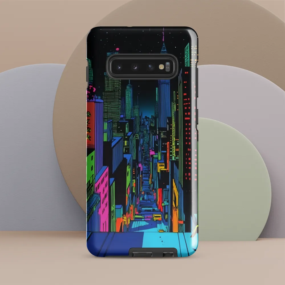 Neon Dreams of a Futuristic City | Phone Case |  S10 Plus | Tough Case | Glossy