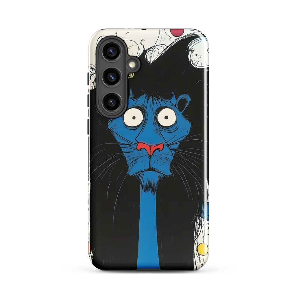 Whimsical Blue Lion
