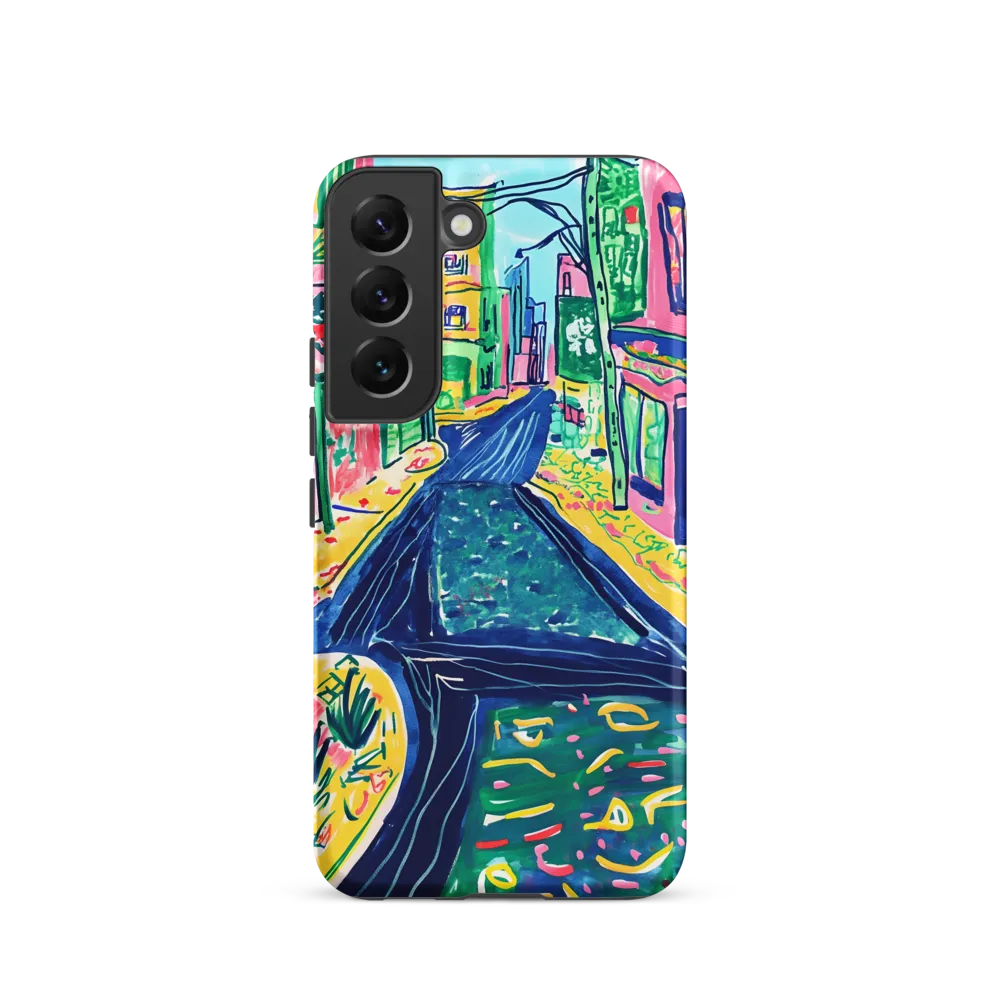 Dreamy Street in Vibrant Hues
